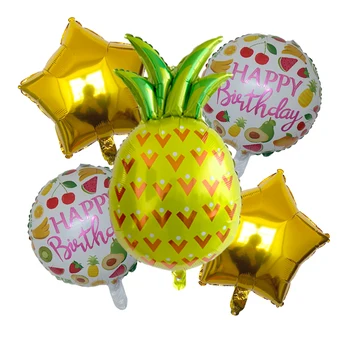 1 комплект воздушных шаров для украшения летней вечеринки на Гавайях, Арбуз, Авокадо, Ананас, фрукты, воздушный шар на День рождения, Мексиканский Карнавал, принадлежности для вечеринок