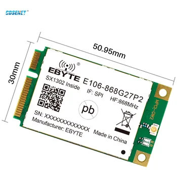 CDSENET Промышленного класса LoRaWAN gateway E106 Шлюзовой модуль LoRaWAN Поддерживает чипы SPI PCI-e SX1302 E106-868G27P2 Изображение 2