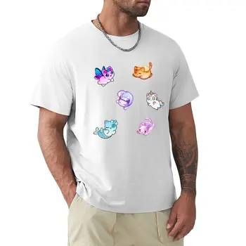 Meemeows Aphmau cat plush Mega Sticker Pack, Футболка Cute Cat Unicorn aphmau plushies, пустые футболки, мужские тренировочные рубашки