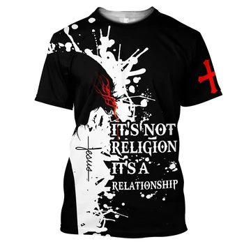 Горячая футболка God Religion Christ Jesus с 3D-принтом, мужская футболка в стиле харадзюку, хип-хоп, короткий рукав, уличная мода, топ, графические футболки