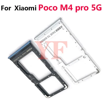 Для Xiaomi Poco M4 Pro Держатель лотка для sim-карты 5G 4G Держатель слота для SIM-карты Гнездо адаптера Запасные Части Изображение 2
