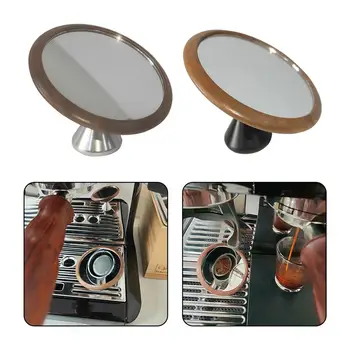 Отличное зеркало для просмотра эспрессо, удобное в использовании, длительный срок службы, легко переносимые отражающие зеркальные принадлежности для приготовления экстракта эспрессо Изображение 2
