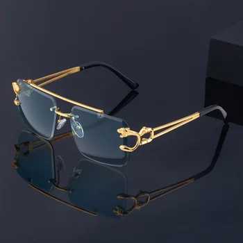 Солнцезащитные очки без оправы в стиле ретро для мужчин, солнцезащитные очки в стиле стимпанк для велоспорта на открытом воздухе, женские модные очки в стиле панк, винтажные оттенки Gafas