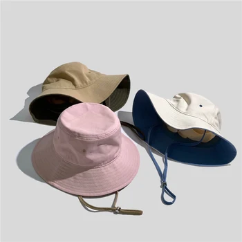 Японские Летние Аксессуары, Подходящие по цвету Хлопчатобумажные мужские и женские Кепки Boonie Fisherman Hat Bob Jacquemus Chapeau, кепки для рыбалки, кепки для рыбалки